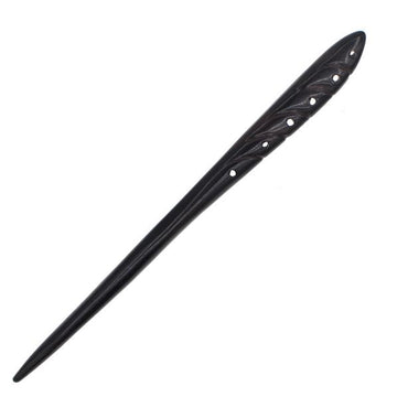 CrystalMood Handmade Carved Ebony Wood Hair Stick Fairy Wing